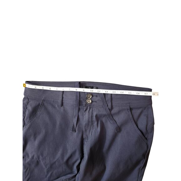 PrAna Womens 12 (35x29) Nylon Hiking pants Flare Snap pockets Graphite gray - Picture 5 of 9